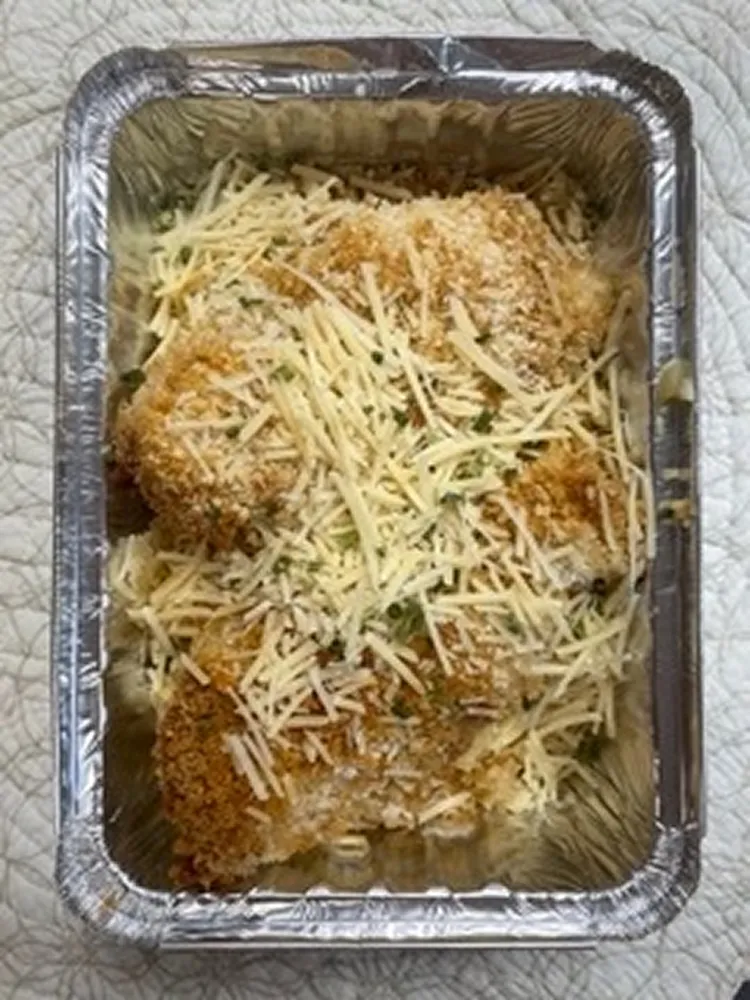 Parmesan Chicken with Orzo